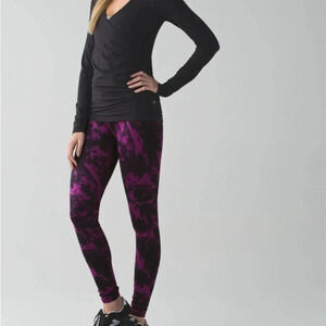 Lululemon Wunder Under Pant Fullon Luon Breezie Regal Plum Black Size 6